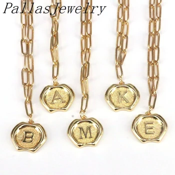 10stk Guld Farve Alfabeter og bogstaver halskæde fashion link kæde halskæde til kvinder, af høj kvalitet, tilbehør til kvinder smykker