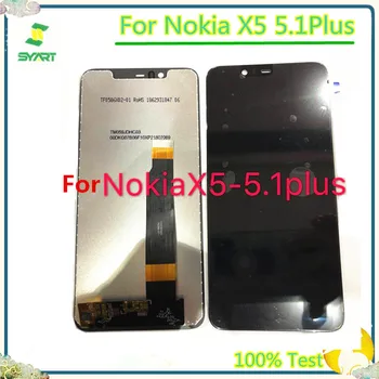 Testet LCD-Skærm Touch screen Digitizer Assembly For Nokia X5 5.1 Plus LCD-Display Reservedele Til Nokia 5.1 Plus X5