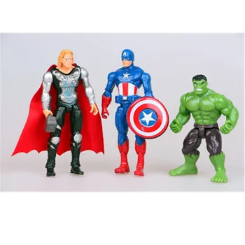 6stk Avengers superhelte Iron Man, Hulk, Captain America Batman Superman Action Figurer gave samling af legetøj til børn