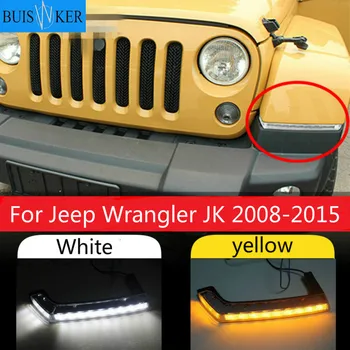 Par LED Kørelys KØRELYS Kørsel Lampe til Jeep Wrangler JK 2008-
