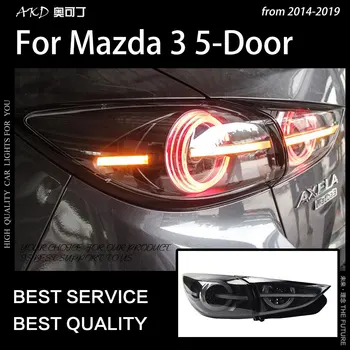 AKD Bil Styling baglygten for Mazda 3 Axela LED baglygte Hatchback Mazda3 DRL 5-dørs Dynamisk Signal auto Reverse Tilbehør