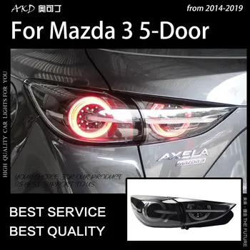 AKD Bil Styling baglygten for Mazda 3 Axela LED baglygte Hatchback Mazda3 DRL 5-dørs Dynamisk Signal auto Reverse Tilbehør
