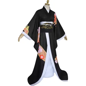 Anime Comic Demon Slayer Kimetsu ingen Yaiba Cosplay Kostumer Kibutsuji Muzan Cosplay Kostume Kvinder Kimono Uniformer Tøj Kjoler