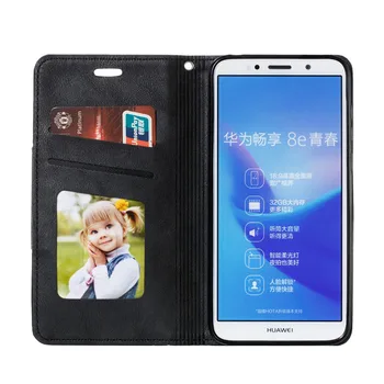 Huawei Y5 2018 Tilfælde på For Fundas Huawei Y 5 Y5 Prime 2018 DRA-LX2 DUA-LX2 DRA-L01 DUA-L21 Læder Flip Cover med Magnetisk Case Etui