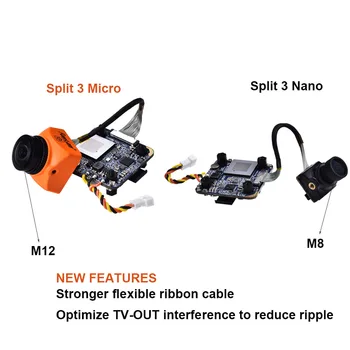 RunCam Split 3 Mikro/ Nano/Nano Whoop FPV Kamera 2MP1080P/60fps HD-optagelse plus WDR NTSC/PAL Omskifter