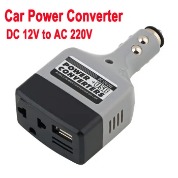 Nyeste DC 12/24 V til AC 220 V/USB-6 V Bil Power Inverter Adapter Mobile Auto Power Bil Oplader Med USB-Interface Converter
