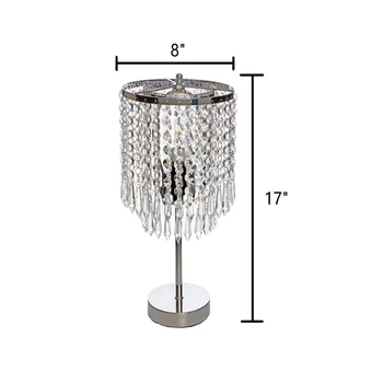 Moderne LED-Jern Krystal Bedside Bord Lampe til stuen Loft Personlige Kontor toiletbord Hjem Interiør Dekorative Luminary