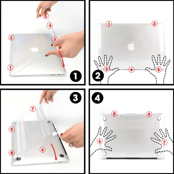 Laptop Case Til Apple Macbook, Mac book Air Pro Retina Nye Touch Bar 11 12 13 15 tommer Laptop Hårdt Cover Sag 13.3 Bag Shell