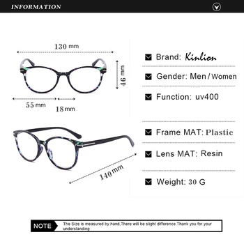 Kinlion Mode Retro Runde Briller Mænd Foråret Hings Ramme Herre Briller til Læsning Kvinder Langsynethed Briller for Forældre
