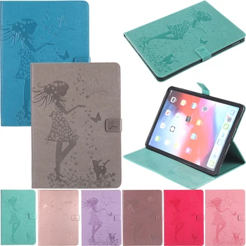 Tablet Funda For Apple iPad Pro 12.9 tommer 2018 Luksus Dame Kat Læder Tegnebog Magnetisk Flip Cover Coque Shell Skind Stå
