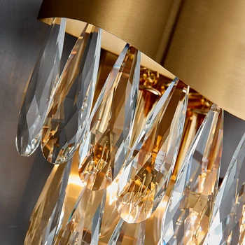 Luksus Guld Krystal Væg Sconce Lamper Moderne Stue Soveværelse LED væglamper Kreative Hjem Dekoration Belysning
