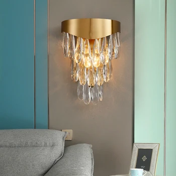 Luksus Guld Krystal Væg Sconce Lamper Moderne Stue Soveværelse LED væglamper Kreative Hjem Dekoration Belysning