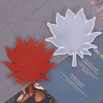 DoreenBeads Hot Silikone Harpiks, Blade Stil Forme Til Smykker at Gøre Maple Leaf Monstera Blad Hvid Forme Charms Resultaterne,1 PC