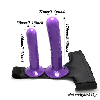 Lesbisk Sex Legetøj Realistisk Vibrerende Dobbelt-Ended Strap-On Dildo Vibrator Til Kvinder Dobbelt Strap Ons Vibrerende Strapon Sex Shop