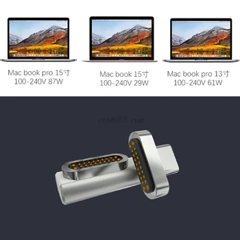 20 Pin Magnetiske Type C Hurtig Opladning Adapter Omformer til MacBook Pro Tablet Samsung Xiaomi HTC Android smartphones