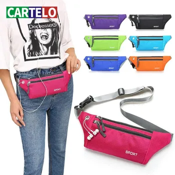 CARTELO Nye talje taske unisex fashion sport udendørs ridning anti-tyveri vandtæt mobiltelefon, taske multifunktionelle talje bag male