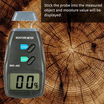 MD-4G 4 Pins Træ fugtighedsmåler Digitalt LCD-Jord Korn Fugt Meter Træ Medidor de umidade vochtmeter konkrete