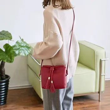 Nye fashion damer mobiltelefon taske mode lille tegnebog kvindelige kvast skuldertaske mini kvinders Messenger bag