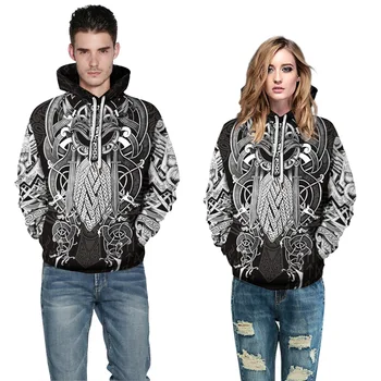 Plus Størrelse Casual hoodie Street Style hættetrøjer Mode Udskrivning Kvinder Retro-Goth-Punk Alfabet Hip-Hop Par Hooded Sweatshirt
