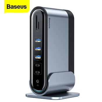 Baseus 17 i-1 USB-C-HUB Type C til Multi HDMI VGA RJ45 USB 3.0-PD-Power Adapter-Dockingstation til MacBook Pro Bærbar USB-C-Hub