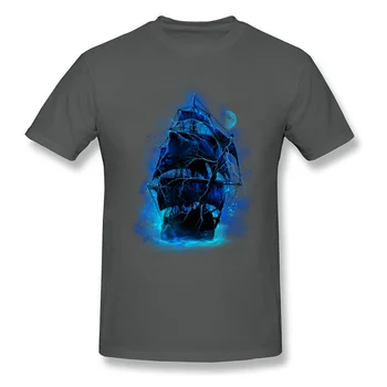 Pirate Storm T-shirt Spøgelse Skib T-Shirt med Print Mænd Tshirt Awesome Sommer Tøj Cosplay Toppe Bomuld t-Shirts 3D-Tegnefilm Trykt