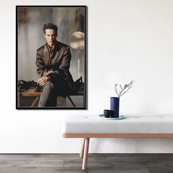Keanu Reeves Hot Film Stjerne Skuespiller John Wiberg, Matrix-Kunst, Maleri, Lærred, Silke Plakat Væggen Home Decor картины на стену