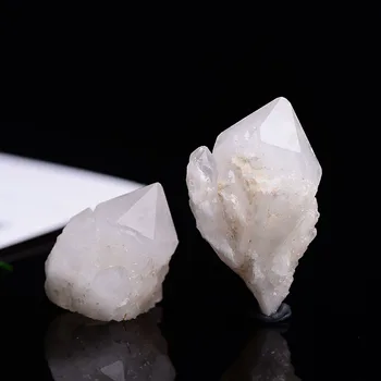 Naturlig Kvarts Hvid Krystal Klynge Helbredende Sten, Krystal Punkt Prøven Hjem Dekoration Rå Krystaller Mineral Malm Indsamle