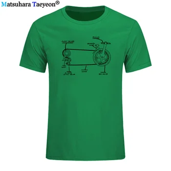Cykel Kæde T-shirt Mænd Sjove T-Shirt i Gave Cykel Kæde Gear Skift Cykling Tshirt for Mænd med Korte Ærmer Bomuld Casual Tøj