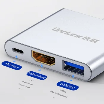 Unnlink USB-HUB USB3.0 SD-TF Kort Læser Thunderbolt 3 Dock Adapter til MacBook pro S8 S9 S10 Dex P20-P30 Mate 20