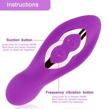 Klitoris Sugende G Spot Dildo Vibrator med 10 Kraftfulde Tilstande Stimulator for Kvinder Clit Sucker Genopladeligt Klitoris Sex Legetøj