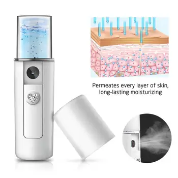 USB-Genopladelige Face Spray Flaske Nano Mister Facial Damper Hydrating Fugtgivende hudpleje Værktøjer Spa Beauty Udstyr 20mL