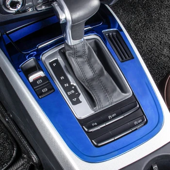 For Audi A5 A4 B9 Q5 Bil Gear Shift Ramme Panel Rustfrit Stål Udsmykning Dække Klistermærker Til Bil Tilbehør