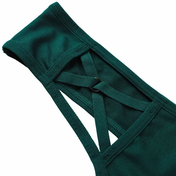 ATTRACO Underwear Trusser Trusser 4 STK Kvinders g-streng String Solid Tanga Blød Sexet Farverige Bandage på Tværs af Hule-out