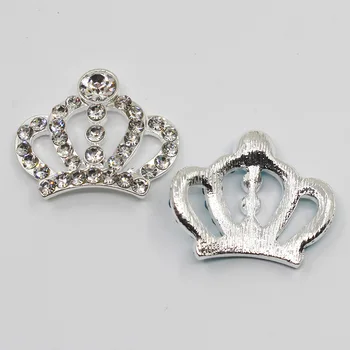 2019 Nye klamper 10Pc 23*30mm sølv Krone crystal DIY Bryllup dekoration Butterfly princess Buketter skønhed Tilbehør