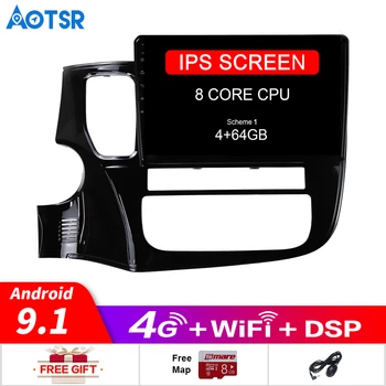 Indbygget DSP 32GB Android-9 Bil GPS Navigation Til Mitsubishi OUTLANDER-2019 media player Automatisk mms-tape video-afspiller