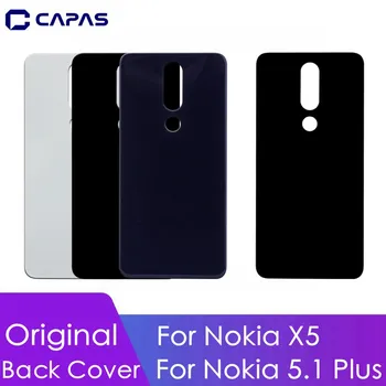 Original Carcasa Til Nokia 5.1 Plus Tilbage Cover Glas + Plast PC Til Nokia X5 Tilbage Batteriets Cover Udskiftning af Reservedele Reservedele