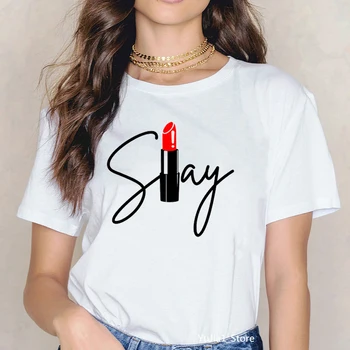 Sexet rød læbe høje hæle Læifter udgør sæt bogstaver, print mode t-shirt til kvinder sjove grafiske tshirt femme hipster streetwear
