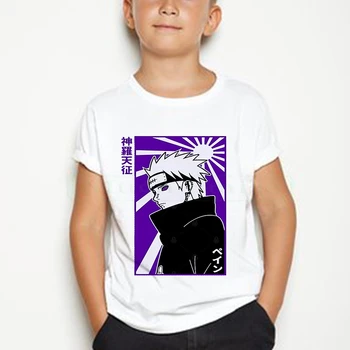Ny Tegnefilm Naruto tshirt Sommeren Børns/Unges Kakashi Anime Naruto T-Shirt Dreng Pige Baby Afslappet Uzumaki/Sasuke Kids T-shirt