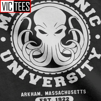 Miskatonic University Mænds T-Shirt Necronomicon Call Of Cthulhu Cthulu Lovecraft Nyhed T-Shirt i Bomuld Stor Størrelse