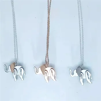 Tre-dimensionelle Mat overflade Legende baby elefant vedhæng S925 Sterling Sølv Halskæde Oprindelige Luksus mærke smykker logo