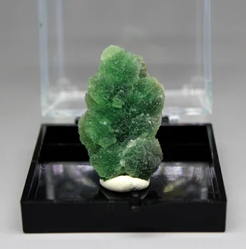Nyt produkt！ Naturlige sjældne Trådte sfæriske grøn Fluorit mineral prøver Sten og krystaller box størrelse 3,4 cm.