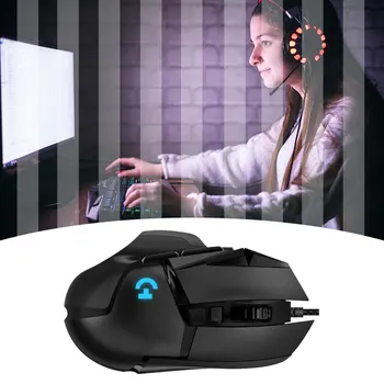 Ergonomisk Design, G502 Kablede Gaming Mekanisk Mus RGB Gaming Anti-sved LED-Baggrundsbelyst Praktiske Kablede Mus