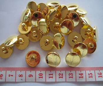 Gratis forsendelse 15mm skaft knappen bluse plast-knappen for gold plating mode-knappen guld farve 100pcs