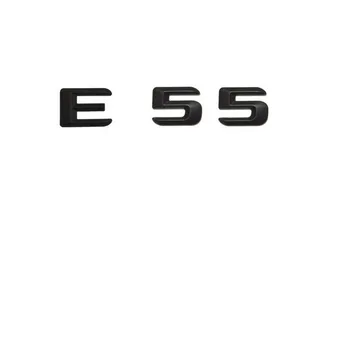 1 sæt Mat Sort ABS Bilens Bagagerum Bageste Række Bogstaver, Ord Badge Emblem Decal Sticker til Mercedes-Benz E55 AMG