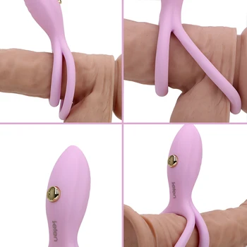VATINE Silikone penisringe Vibrator Sex Legetøj til Mænd Male Masturbation Klitoris Stimulation Forsinke Ejakulation