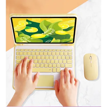 Touchpad Keyboard Case Til Apple iPad 10.2 8 8 2020 7 7th Gen 2019 A2197 A2198 A2270 A2430 med Pen Slot Mus Bluetooth Mus