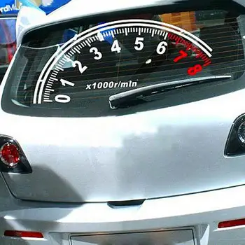 Stilfuld Dashboard Speedometer Mønster Bil Bagruden Reflekterende Mærkat