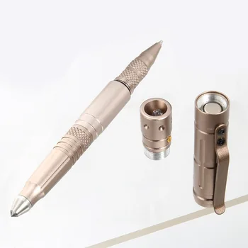 Hot Multi-funktion Taktiske Pen Overlevelse Militære LED Lommelygte Glas Afbryder selvforsvar Værktøj, Kuglepenne NK-Shopping