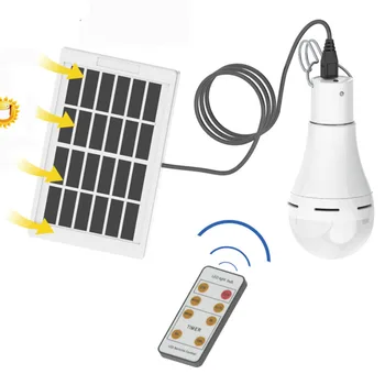 Auto On Off 12W LED Solar Panel Pære Fjernbetjening Camping Emergency Light USB-Genopladelige Telt Lanterne SOS Lommelygte