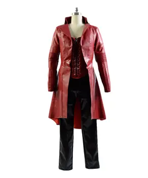 Kaptajn Cosplay Amerika Scarlet Witch Kostume Wanda Outfit, Komplet Sæt, Kvinder, Piger Superhelt Ensartet Kulør